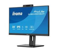 IIyama iiyama ProLite XUB2490HSUH-B2 Monitor IPS Full HD de 24" con cámara web de 5 MP y micrófono, altura ajustable, marco delgado: ideal para
