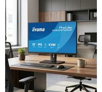 IIyama Iiyama ProLite XUB3297QSNP B1 32" QHD USB-C Monitor IPS QHD de 32 pulgadas con base USB-C Dock, conexión RJ45 y soporte ergonómico ajustable para