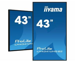 iiyama LH4341UHS-B2 42.5" IPS 4K Monitor with 500cd, 3 HDMI Inputs, VGA, USB, RJ45 Connection, 24/7 Operation
