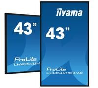 iiyama ProLite Pantalla plana para señalización digital 108 cm (42.5") LCD Wifi 500 cd / m² 4K Ultra HD Negro Procesador incorporado Android 11 24/7