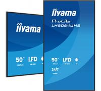 iiyama LH5064UHS-B1AG 50 pulgadas 3840x2160 UHD IPS panel DLED Haze 25% 500cd/m2 Horizontal y Vertical Altavoces 2x 10W 2x HDMI 1x