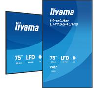 iiyama LH7564UHS-B1AG 75 pulgadas 3840x2160 UHD VA DLED panel Haze 25% 500cd/m2 Horizontal y Vertical Altavoces 2x 10W 2x HDMI 1x