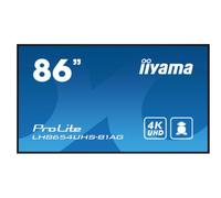 IIYAMA LH8654UHS-B1AG 86inch 3840x2160 UHD IPS Panel 25precent Haze 500cd/m2 Landscape and Portrait Signal FailOver Speakers 2x 10W