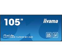 iiyama ProLite LH10551UWS-B1AG Pantalla profesional 5K UW de 105" para señalización panorámica especializada 21:9 en entornos minoristas.