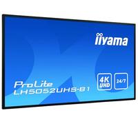 iiyama Prolite LH5052UHS-B1 - Reproductor Multimedia (125,7 cm, 49,5 Pulgadas, VA, LED, 4K, UHD (VGA, DVI, HDMI, DisplayPort, USB2.0, RS-232c, RJ45), Android OS, Ranura Micro SD, SDM-L, 24/7, Negro