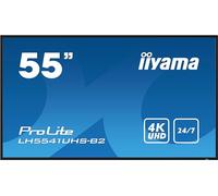 iiyama Prolite LH5541UHS-B2 - Pantalla Digital IPS LED 4K UHD VGA HDMI Audio in/out USB2.0 RS-232c RJ45 24/7 (139 cm), Color Negro
