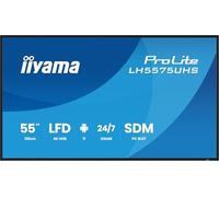 iiyama ProLite LH5575UHS-B2AG pantalla de señalización digital 4K de 55" con disponibilidad 24/7, sistema operativo Android, función Signal FailOver y ranura Intel® SDM