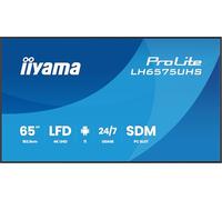 iiyama ProLite LH6575UHS-B2AG Pantalla de señalización digital 4K de 65 pies con transmisión 24/7, sistema operativo Android, función de falla de señal y función de conexión Intel® SDM-Steckplatz