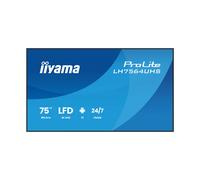 iiyama ProLite LH7564UHS-B1AG Pantalla de señalización digital 4K UHD de 75" con opciones avanzadas de control y conectividad.