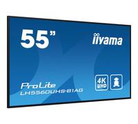 iiyama LH5560UHS-B1AG pantalla de señalización Pizarra de caballete digital 139,7 cm (55") LED Wifi 500 cd / m² 4K Ultra HD Negro Procesador incorporado Android 11 24/7