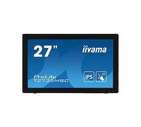 iiyama Prolite T2735MSC-B3 Monitor Táctil de 27" Multitáctil Capacitivo de 10 Puntos, FullHD (1920x1080, Panel IPS, 16:9, 5ms, 1 VGA, 1 HDMI, 1 Displayport, 2 USB3.0, Webcam) Negro Mate