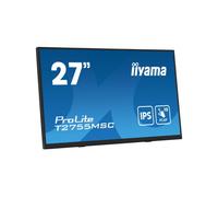 iiyama T2755MSC-B1 27" IPS Bonded PCAP 10P Táctil, 1920x1080, Flat Bezel Free Glass Front, HDMI, Displayport, 360cd/m², USB Hub 2X 3.2, Altavoces, Cámara Web incorporada & Micrófono, Bookstand