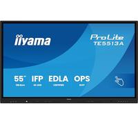 iiyama Prolite TE5513A-B1AG - Pantalla LED IPS de gran formato de 54.6 pulgadas 4K UHD 40 puntos táctiles PureTouch-IR HDMI DP USB-C USB 3.2 RS-232c RJ45 HDMI-Out 7H OPS WiFi Android 14 OS iiControl