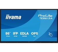 iiyama Prolite TE8613A-B1AG - Pantalla LED IPS de gran formato de 85.6 pulgadas 4K UHD 40 puntos táctiles PureTouch-IR HDMI DP USB-C USB 3.2 RS-232c RJ45 HDMI-Out 7H OPS WiFi Android 14 OS iiControl