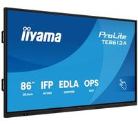 iiyama Prolite TE8613A-B2AG 217,4 cm 86" IPS LED Pantalla interactiva 4K UHD 40 Puntos táctiles PureTouch IR HDMI DP USB-C DP DP Alt USB 2.0/3.2 RJ45 WiFi Ops Android 14 Google EDLA PIR NFC AntiGlare