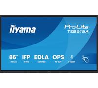 iiyama ProLite TE8615A-B1AG - Pantalla interactiva IPS, 217,4 cm, 86", 4K UHD 40 puntos táctiles, DeepContrast-IR+ HDMI DP USB-C USB3.2 RS-232c RJ45 OPS WiFi Android 14 OS Google EDLA iiControl