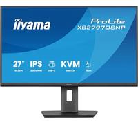 iiyama Prolite XB2797QSNP-B1 Monitor LED IPS 68,5 cm 27" WQHD HDMI DP-in/out DaisyChain USB-C Dock 96W RJ45 Conmutador KVM USB3.2 USB-C Slim-Line Ajuste de Altura Pivot AdaptiveSync Negro