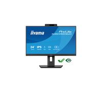 iiyama Monitor de Escritorio, XUB2490HSUH-B2-60.5 cm, IPS, 1920 x 1080/100Hz, 1H1DP, HAS, cámara Web