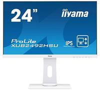 iiyama Prolite XUB2492HSU-W1 Monitor 23.8" FullHD (1920x1080, Panel IPS, 16:9, 4ms, 1 VGA, 1 HDMI, 1 DisplayPort, 2 USB2.0, Regulable en Altura, Pivotante) Blanco Mate