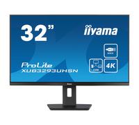 iiyama XUB3293UHSN-B5 32" Panel IPS, 3840x2160 UHD, 15cm Regulable en Altura, Pivotante, 350cd/m², 1000:1, 4ms, Altavoces, USB-C Dock (LAN, 65W PD), DisplayPort, HDMI, KVM, USB 3.0x2