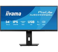 iiyama ProLite XUB3493WQSU-B6 monitor ultra panorámico de 34" con tecnología de panel IPS, PiP, PBP y soporte ajustable en altura