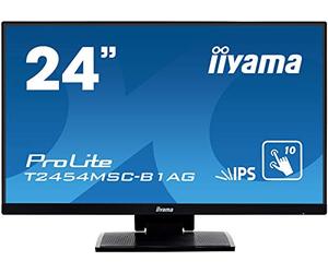 iiyama T2454MSC-B1AG 24" PCAP 10P Táctil, Anti Glare Coating, 1920 x 1080, Panel IPS, Slim Bezel, Altavoces, VGA, HDMI, Regulable en Altura, 250 CD/m², USB 3.0-Hub (2xOut), 1000:1 Contraste estático