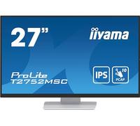 iiyama T2752MSC-W1 27" BLANCO Bonded PCAP 10P Táctil, 1920x1080, Panel IPS, Flat Bezel Free Glass Front, HDMI, Displayport, 360cd/m² ( Táctil), USB Hub 2x 3.2, Altavoces