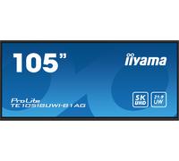iiyama TE10518UWI-B1AG pantalla de señalización Pizarra de caballete digital 2,67 m (105") LED Wifi 450 cd / m² 5K Ultra HD Negro Pantalla táctil Procesador incorporado Android 24/7