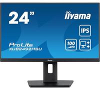 iiyama XUB2492HSU-B6 24" Panel IPS, 1920x1080100Hz, 15cm Regulable en Altura, Pivotante, Pivot, 250cd/m², Altavoces, HDMI, DisplayPort, 0,4ms MPRT, FreeSync, USB 4X 3.2 (23,8" Vis)
