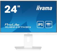 iiyama XUB2497HSN-W2 Pantalla IPS de 24 Pulgadas (Bisel Blanco) USB-C de 65 W, Carga de 4 ms, Full HD 1920 x 1080, RJ45/HDMI/DP, 1 Salida DP-out (MST), 4 concentradores USB, Soporte Ajustable en