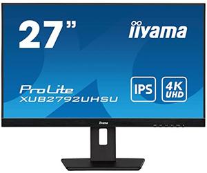iiyama XUB2792UHSU-B5 27" Panel IPS, 3840x2160 UHD, 4ms, 15cm Regulable en Altura, Pivotante, 300cd/m², DVI, HDMI, DisplayPort, Altavoces, USB-HUB 2X 3.0