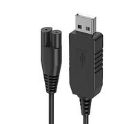 IIYL Cable de carga de repuesto para irrigador dental Waterpik WP360 WP462 WP450 WF13 WP100, cable de carga USB (negro)