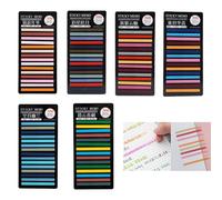 iJiGui 1800 Pestañas de índice Adhesivas, Marcapaginas de Colores Pequeños Transparente, Pestañas de libro de Notas Grabables y Pegables para Leer, Tomar Notas, Clasificar (6 Sets)