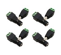 iJiGui 4 Pares Conector DC 2.1 mm x 5.5 mm Cable de Alimentación Jack Adaptador, Profesional Power Plug Conectores para Cables de Energía Cámara CCTV Dirigido Tira Luces