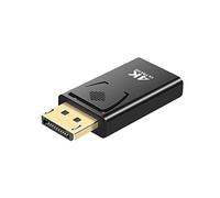 iJiGui 4K Adaptador de Displayport DP a HDMI, DP Convertidor Macho a Hdmi Hembra, con Chapado en Oro, Ultra Full HD de 1080p, para PC, TV, Monitor y Proyector-Negro