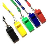 iJiGui 5pcs Silbatos Plástico, Silbatos Deportivos, Silbatos con Cordón, Unisex, Silbato para Niños, para Bolsas de Fiesta, Eventos Deportivos, Deportes Futbol Entrenamiento y Más