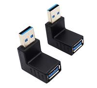 iJiGui Adaptador USB 3.0, Adaptador de Ángulo de 90°, Abajo Adaptador Vertical 5 Gbps Hombre a Mujer