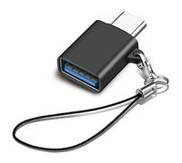 iJiGui Adaptador USB C Macho a USB 3.2 Hembra OTG, 10Gbps Compatible con MacBook Pro, MacBook Air y Otros Dispositivos USB C-Negro