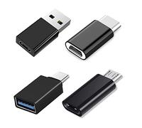 iJiGui Adaptadores USB C (4 Pack), Adaptador USB C a USB 3.0 OTG, Convertidor Cable Cargador Tipo A, Adattatore USB C a Micro USB Compatible con MacBook Pro, Samsung, Huawei