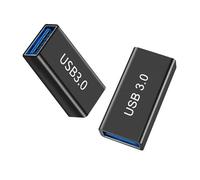 iJiGui Paquete de 2 Acopladores USB 3.0 Hembra a Hembra, Adaptador de Conexión y Extensión SuperSpeed, Cambiador de Género