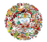 iJiZuo 56pcs Pegatinas de Navidad, Hechas a Mano, Pegatinas se Utilizan Para Decorar de Navidad, Ventanas, Manualidades, Portátiles, Coches, Regalos Sobres Fiesta Navidad