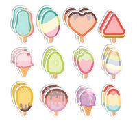iJiZuo 720 Hojas Notas Autoadhesivas, Notas Adhesivas de Dibujos Animados, Blocs de Notas Autoadhesivos, Adhesivos para Escribir y Quitar(Patrón de helado)