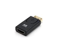 iJiZuo Adaptador Conversor DP (DisplayPort) Macho a HDMI Hembra 1080p, Resolución 4k Ultra Full HD para Pantallas Monitores HDTV Proyectores, etc(Negro)