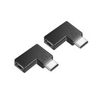iJiZuo Adaptador USB C en ángulo de 90 Grados(2 Pack), USB Tipo C 3.1 Conversor Macho a Hembra Carga Rápida 10Gbps, Adaptador de Extensión USB C de ángulo Recto, Compatible con Dispositivos USB-C
