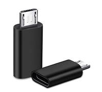 iJiZuo Adaptador USB C Hembra a Micro USB Macho (2 Piezas) Compatible con Galaxy S7/S7 Edge/S6/J7/J3, Huawei y Otro Dispositivo Micro USB-Negro