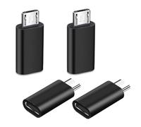 iJiZuo Adaptador USB C Hembra a Micro USB Macho (4 Piezas) Compatible con Galaxy S7/S7 Edge/S6/J7/J3, Huawei y Otro Dispositivo Micro USB-Negro