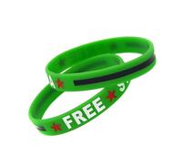 Ijksbehjf 2 pulseras de goma con banderas sirias para aquellos que defienden la paz y la conciencia de asuntos internacionales de joyería, One Size, como se describe