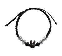 Ijksbehjf Abalorio trenzado de conejos tejidos a mano, regalo para jóvenes creadores de tendencias y amantes del arte, accesorios de moda, talla única, como se describe