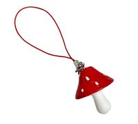 Ijksbehjf Adorable llavero colorido con forma de hongo, bonito dije de resina para llaves, mochilas, regalos, ligero, resistente, accesorios fáciles de usar, bonito llavero de hongo, rosso, lanyard