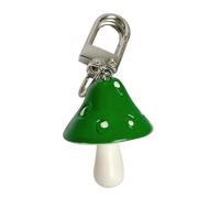 Ijksbehjf Adorable llavero colorido con forma de hongo, bonito dije de resina para llaves, mochilas, regalos, ligero, resistente, accesorios fáciles de usar, bonito llavero de hongo, verde, keychain